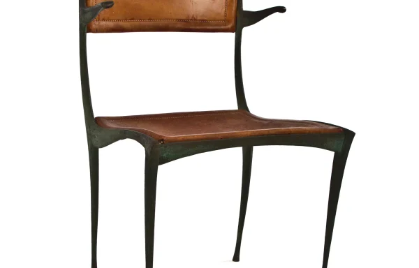 Bronze and leather Gazelle chairs – Dan Johnson