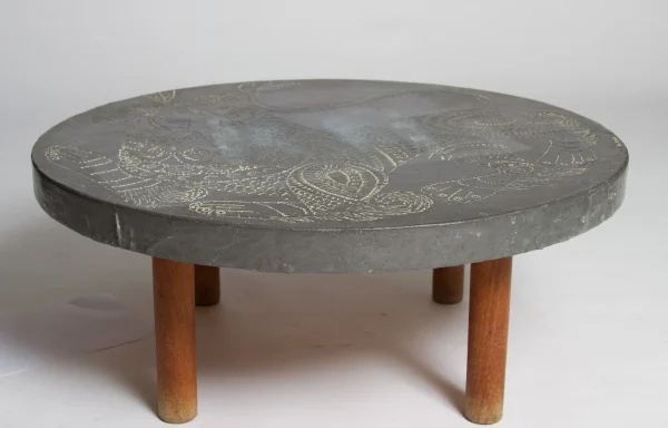 Lead and oak table – Roger Capron